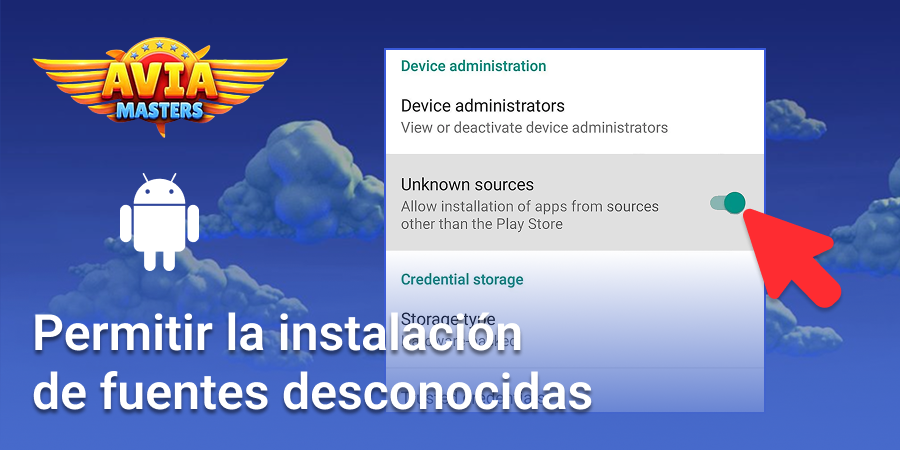 Permitir la instalación desde fuentes desconocidas
