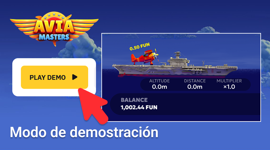 Modo de demostración para los juegos de Aviamasters