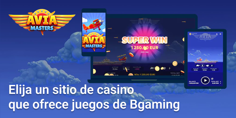 Elija un sitio de casino que ofrezca juegos de BGaming