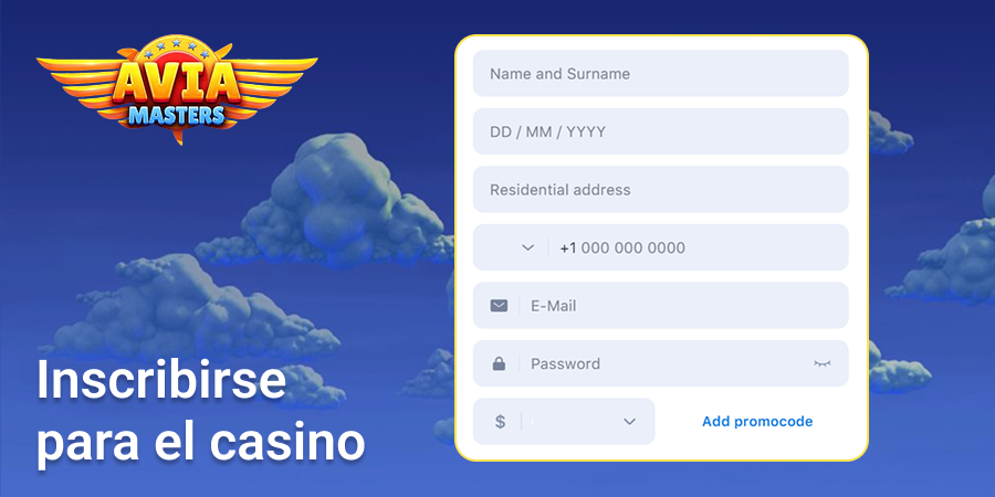 Regístrate en el casino para jugar Aviamasters