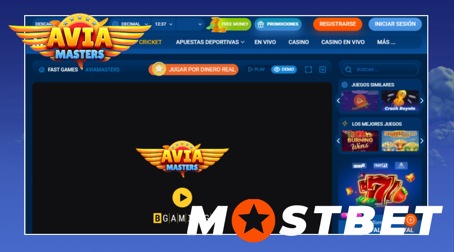 You can find Aviamasters game at Mostbet