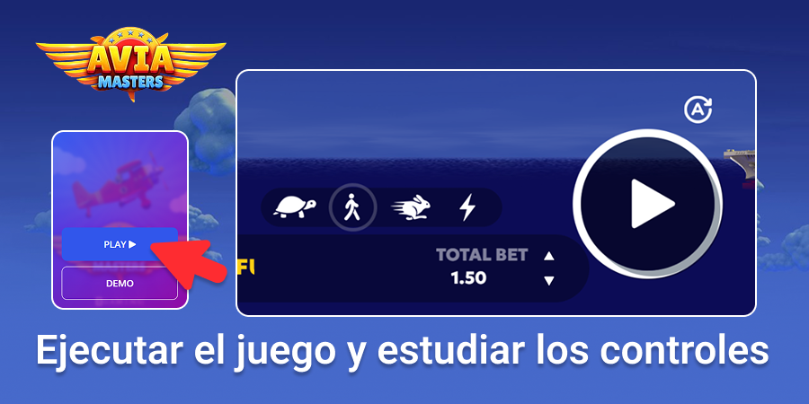 Ejecuta el juego y estudia los controles del juego Aviamasters