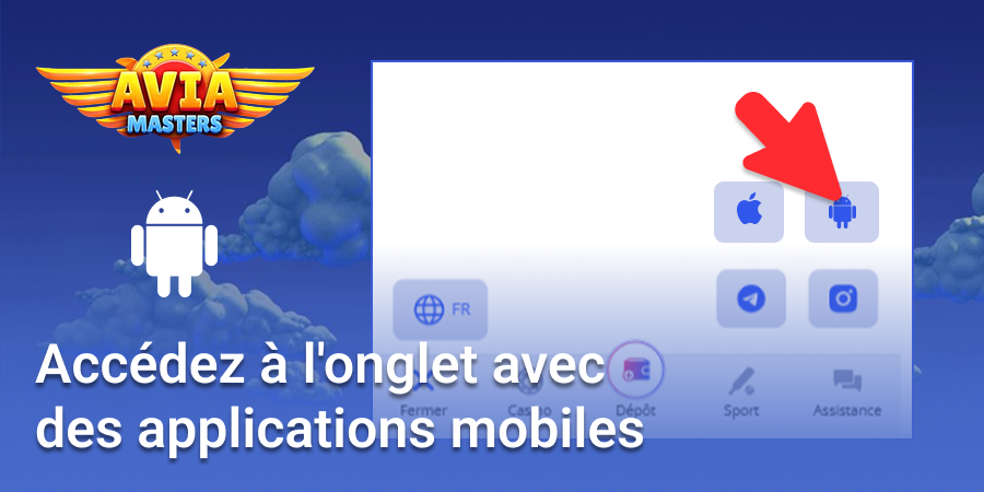 Accédez à l'onglet applications mobiles