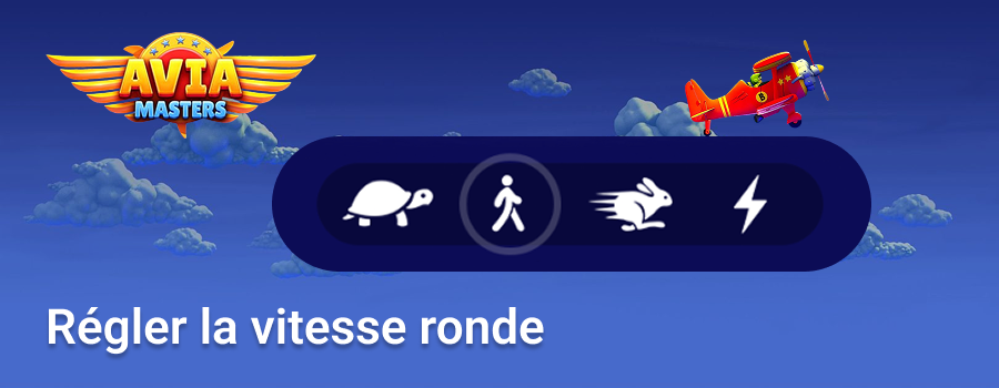 Paramètres de vitesse de jeu du jeu Aviamasters Crash