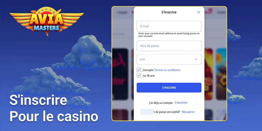 Inscrivez-vous au casino pour jouer à Aviamasters