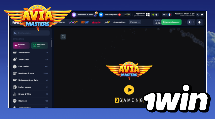 Vous pouvez trouver le jeu Aviamasters sur 1win