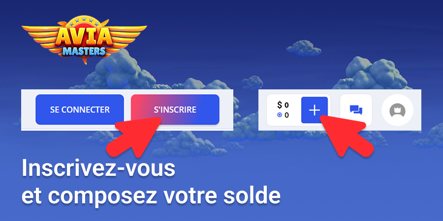 Inscrivez-vous et rechargez votre solde sur le site du Casino où se trouve Aviamasters