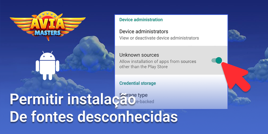 Permitir instalação de fontes desconhecidas