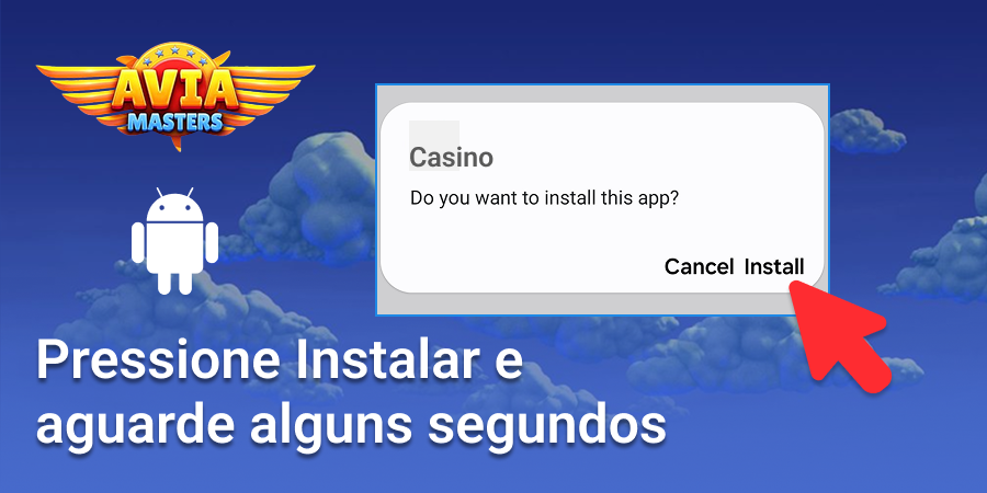 Instalar o aplicativo Aviamasters para Android