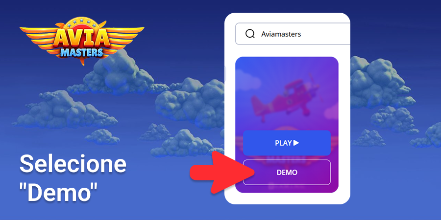 Selecione "Demo" para Aviamasters