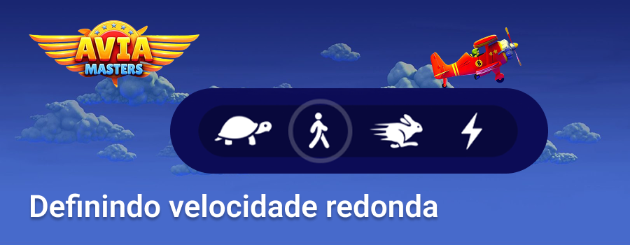 Configurações de velocidade da rodada do jogo Aviamasters Crash