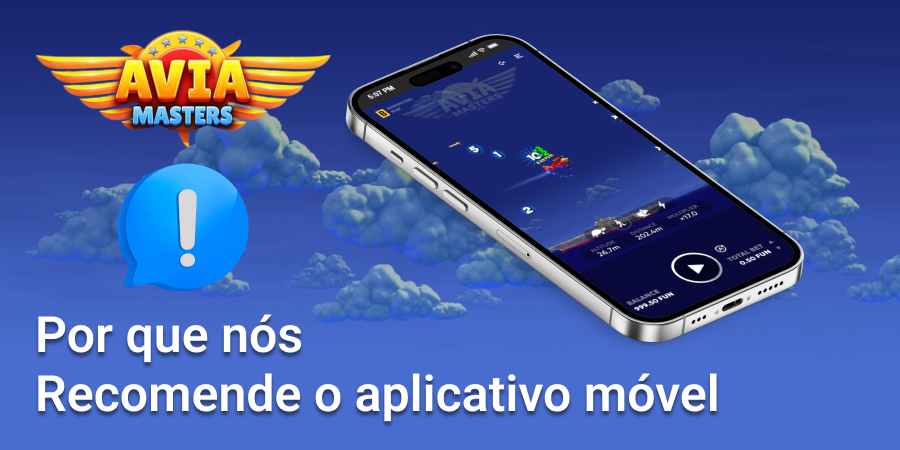 O aplicativo móvel Aviamasters é nossa escolha recomendada