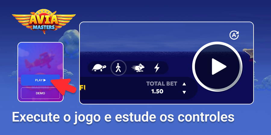 Execute o jogo e estude os controles do jogo Aviamasters