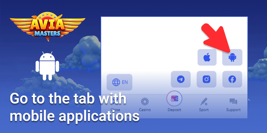 Go to the mobile applications tab