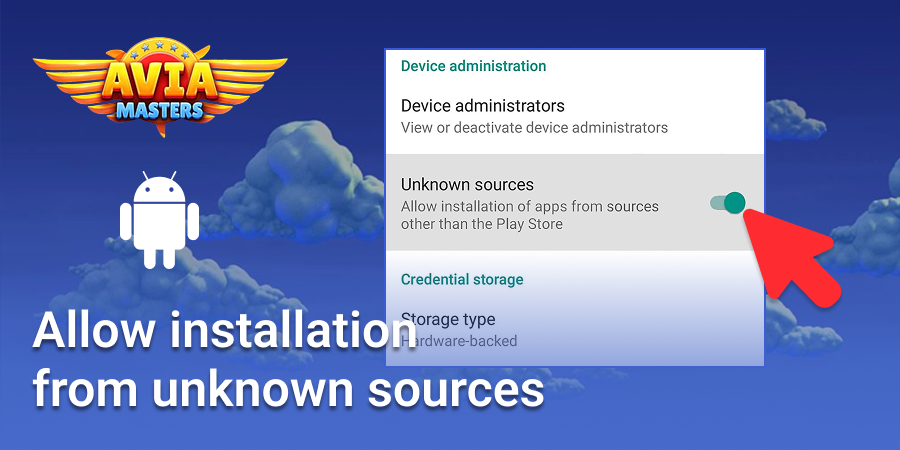 Allow installation from unknown sources