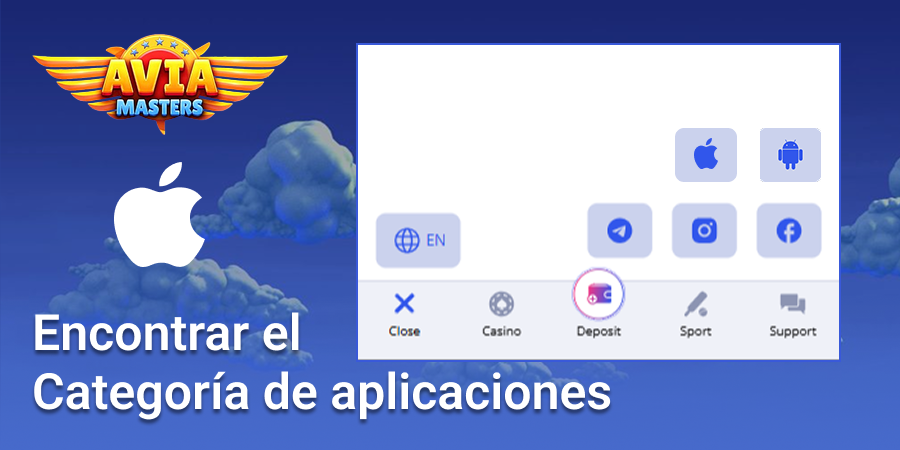 Vaya a la pestaña de aplicaciones móviles
