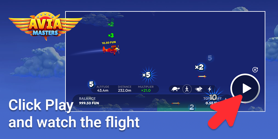 Click play and watch the flight at Aviamasters
