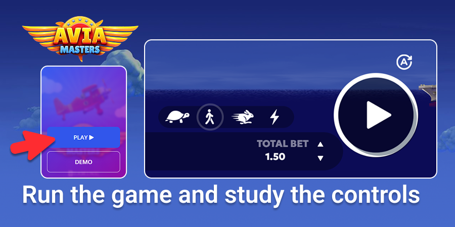 Run the game and study the controls of Aviamasters game